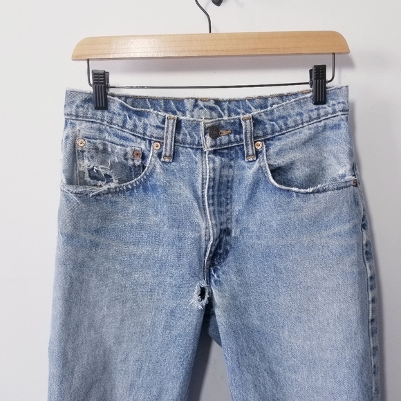 Vintage Destroyed Grungy Levi's 505 Jeans Size 31 - Picture 3 of 9